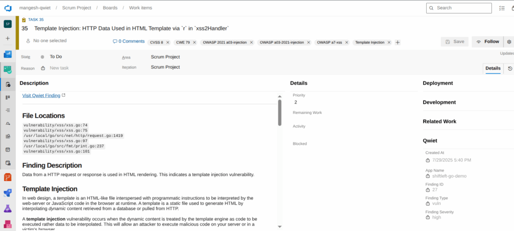 Azure Boards integration 
